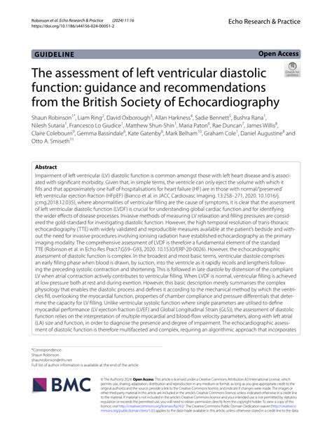 The assessment of left ventricular diastolic function: guidance and 